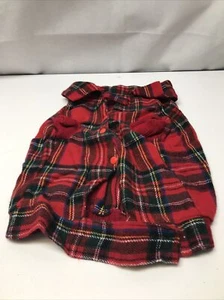 Red Plaid Sweater Dog Costume KG Christmas Xmas - Picture 1 of 10