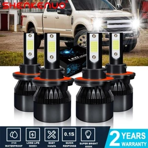 2 Pairs of H13 LED Headlights High Low Beam Bulbs For Dodge Ram 2500 2006-2008 - Bild 1 von 11