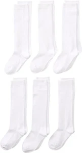 Jefferies Socks Big Girls' 179647 Seamless Cotton Knee High White Size 9-1 - Picture 1 of 2