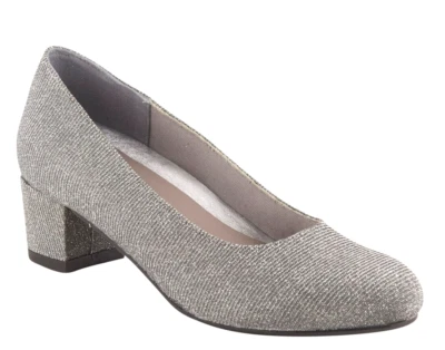 ZAPATOS DE VESTIR DAVID TATE SUAVE PLATEADOS METÁLICOS Para Mujer Talla 8.5 N NUEVOS EN CAJA Foto 1 de 4