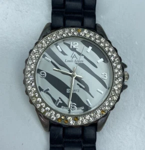 E Louis Arden schwarz weiße Kristalle LA6950 Japan Edelstahl funktionstüchtig - Bild 1 von 7