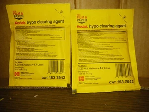 Kodak Hypo Clearing Agent for Black & White Film Makes 1.25 Gallon - 2 Pieces - Picture 1 of 2