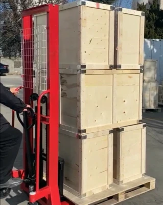 New 1T Hand Pump Lift Trucks Manual Forklifts Pallet Stackers Max Fork 63"Lift - Image 1 of 4