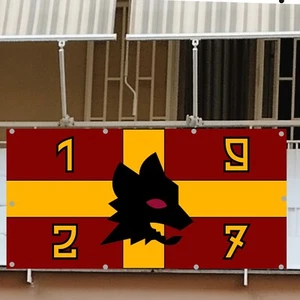 STRISCIONE 2 ROMA IN PVC 200X100 CM CON OCCHIELLI ALTA QUALIT Bandiera ROMA - Imagen 1 de 2