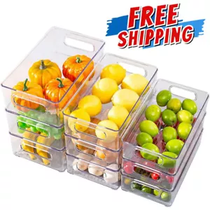 9x Kühlschrank Organizer Set Aufbewahrungsbox Schublade Vorratsbehälter Küche DE - Bild 1 von 18