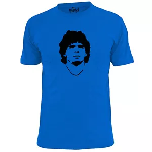 Herren Maradona Silhouette T-Shirt Fußball Legende - Bild 1 von 3