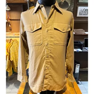 Camicia kaki militare statunitense vintage anni 50 M-L lana pettinata - Foto 1 di 4