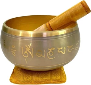 Brass Sound Singing Bowl for stress relief Meditation with Cusion striker stick - Picture 1 of 3