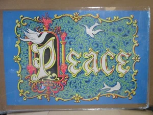 1970's vintage poster love peace doves 20356 - Picture 1 of 5
