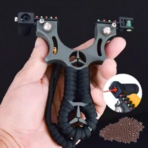Steinschleuder Sportschleuder Mit Laser Gummiband Zwille Katapult Slingshot Jagd - Bild 1 von 13