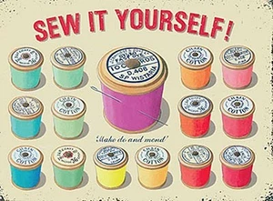 Letrero pequeño de acero Sew It Yourself 200 mm x 150 mm (og) - Imagen 1 de 1