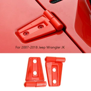 Cubierta de bisagra de capó de motor roja 2 piezas para Jeep Wrangler JK 2007-2017 accesorios - Imagen 1 de 7