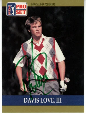 Davis Love III Autografiado 1990 Pro Set #56 Tarjeta Coleccionable Beckett 44870 Foto 1 de 2