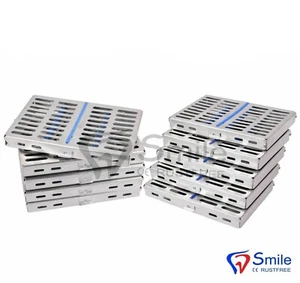 10x Sterilisationsbehälter 10 Instrumente Aufbewahrung Sterilcontainer Kassette - Bild 1 von 3