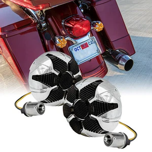 Kit de luz trasera LED de giro señal de giro LED cromado 2" 1156 para Harley Davidson - Imagen 1 de 8