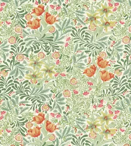 Tessuto stampa botanica floreale Morris & Co All Over - Saldatura a fiore / erba 4,70 yd - Foto 1 di 6