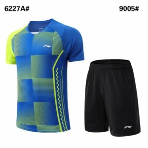 Adult Kid Li-Ning Table Tennis Clothes Badminton Sportswear T-SHIRTS+SHORTS Set - Picture 1 of 9