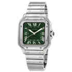 Cartier Santos De Cartier Medium Model Automatic Green Dial Men's Watch Wssa0061