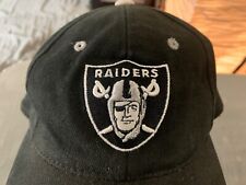 Vintage Raiders Strapback Hat Cap Black NFL Logo Athletic Oakland LA Football