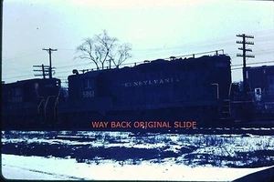 1967 Vintage Color Slide PRR Locomotive 5861 In Dayton, OH Rail Yard - Nice - Picture 1 of 1
