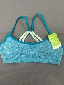 Hanes Girls' Seamless Molded Wireless Racer Back Bra Small 6/6x Green New - Picture 1 of 7
