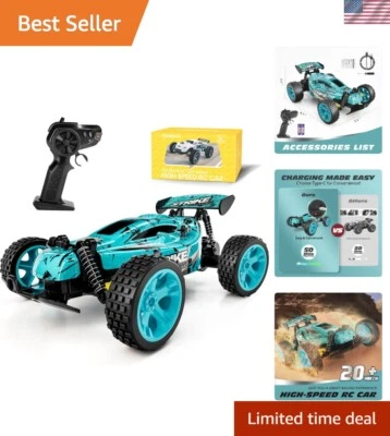 Coche de control remoto coche niños 1:18 20 KM/H 2x2 buggy 2,4 GHz todoterreno carreras Foto 1 de 4