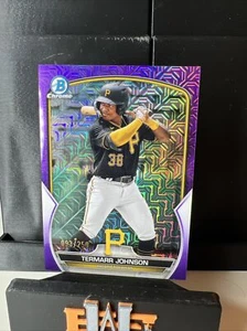 2023 Bowman Chrome Purple Mojo Refractor #BCP-88 Termarr Johnson /250 - Imagen 1 de 2