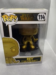 Star Wars Gold Metallic Rey Funko Pop #114 Walmart Exclusive The Last Jedi - Bild 1 von 5