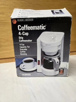 Black & Decker DCM400 4 Cup Coffee Maker - Coffeematic Spacemaker Vintage NIB - Image 1 of 3