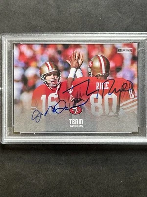 Joe Montana Jerry Rice 49ers 2023 Donruss Team Tandems Auto Autograph PSA 9 / 10 - Image 1 of 4