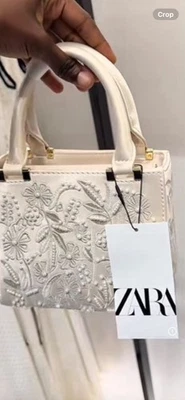 Zara Pearl Embroidered Bag - Image 1 of 4