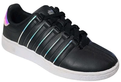 K Swiss Womens Size 6 Classic VN Leather Tennis Shoes Sneakers Black Irridescent - Image 1 of 4