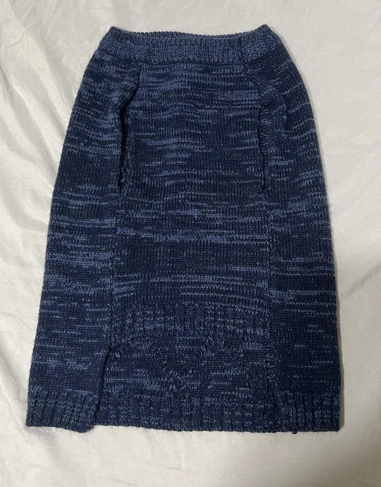 Dog sweater medium Blue knit cute Warm  Boho Trendy Pet Dog Mom C - Image 1 of 3
