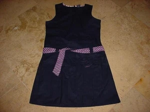 NWT U.S. POLO ASSN GIRLS PLEATED BOTTOM UNIFORM JUMPER DRESS NAVY BLUE SZ 14 - Picture 1 of 1