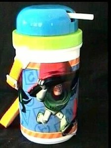 NEW Disney Store toy Story 2 Plastic Water Bottle Thermos Canteen with Straw - Picture 1 of 5
