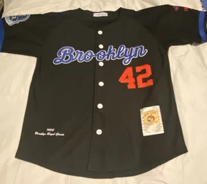 $ Brooklyn Royal Giants Negro League NLB Baseball Jersey NLBM Small Black - Picture 1 of 10