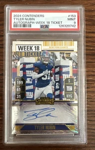 2024 Panini Contenders Rookie Ticket Week 18 Ticket #153 Tyler Nubin PSA 9 - Bild 1 von 2