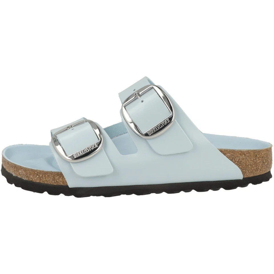 Birkenstock Arizona Big Hebilla Delgada Cuero Natural Charol Mujer Sandalia - Imagen 1 de 1