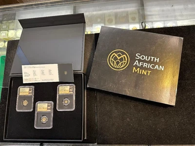 2017 S Africa 50th Gold Krugerrand Fractional Set NGC PF70 Ultra Cameo w/ COA - Image 1 of 4