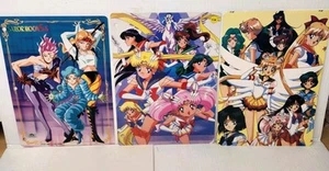 Lot Of 3 Sailor Moon Large Cards 7x10 Inch Japan 90s - Picture 1 of 8
