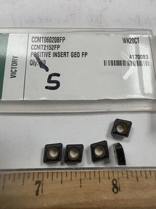 WIDIA CCMT2152FP CCMT060208FP New Carbide Inserts Grade WK20CT 5pcs USA .031 R - Picture 1 of 6
