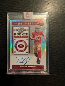 2019 Contenders Optic - Nick Bosa ( 49ers ) Rookie RC Auto Silver Prizm #131 - Picture 1 of 2