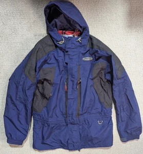 Vintage Spyder Ski Jacket Pre-Owned Blue Black Pocket Winter Excellent Condition - Picture 1 of 22