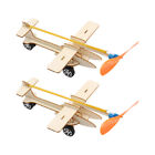  2 Sets Painting 3d Models Rubber Band Powered Fly Hand Toss