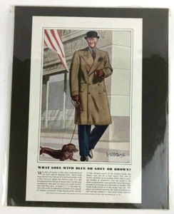1935 Esquire Reproduction Men's Fashion Advice What Goes Blue Grey Brown Dog - Picture 1 of 12