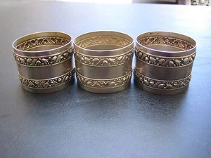 3 servilleteros antiguos "Plata Gutenberg" - Imagen 1 de 8