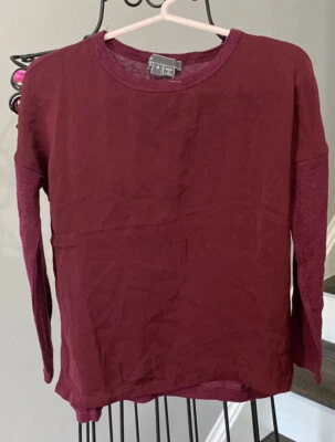 Vince Girls Toddler Maroon Long Sleeve Shirt Size 4 New - Image 1 of 3