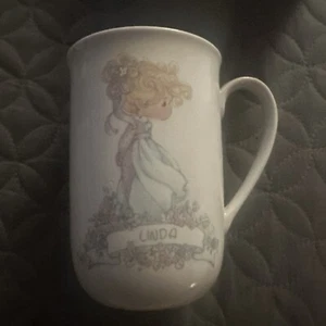 Vintage 1989 Precious Moments “Debbie” Coffee Tea Mug/Cup 4” Lilac Ceramic - Picture 1 of 4