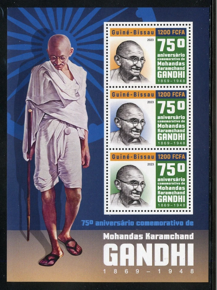 GUINEA BISSAU 2023 75th MEMORIAL ANNIVERSARY OF MAHATMA GANDHI SHEET MINT NH - Image 1 of 1