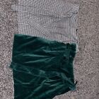 Jack Wills 2 Skirt Bundle Size 8 Green Velour Houndstooth